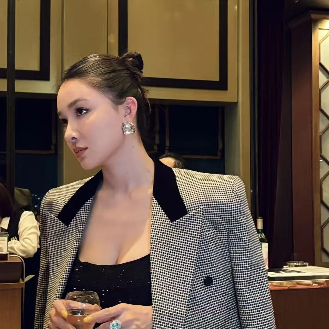 合金合成锆石耳饰 NANA同款水钻礼服晚宴耳钉-zyy442