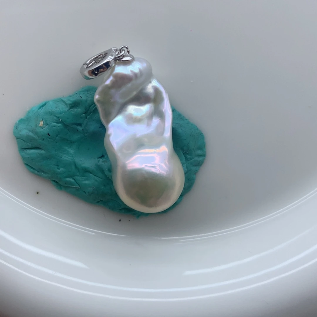 糟***了吊坠(不含链)银S925镶嵌淡水珍珠