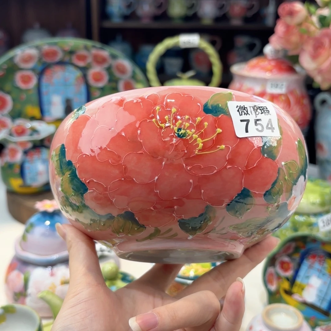景德镇手绘高温釉下彩陶瓷茶具