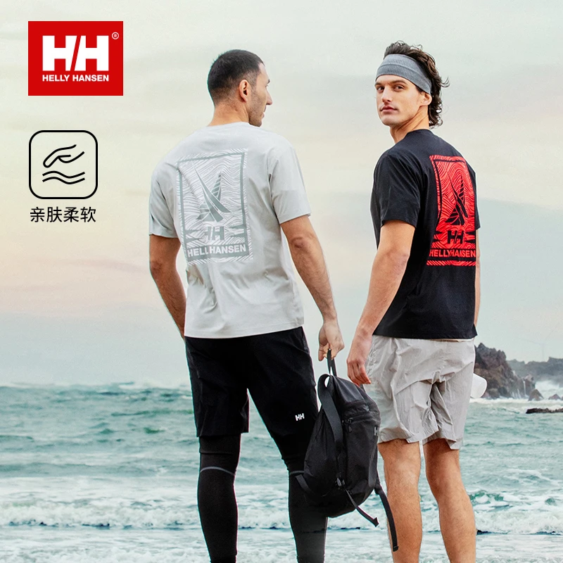 HELLY HANSEN/HH 25夏新情侣防晒弹力印花短袖T恤HE5MLTS44M