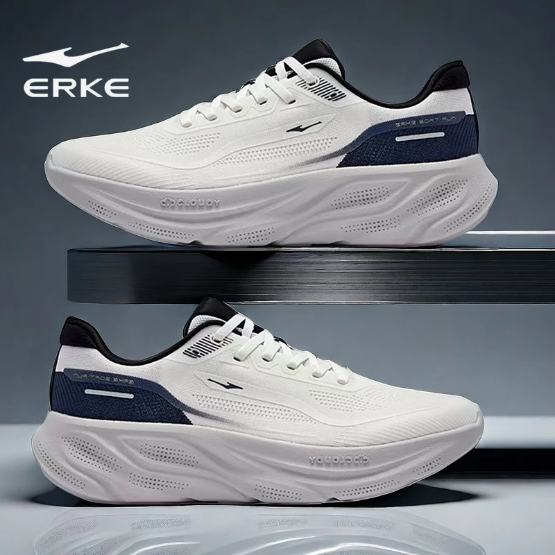 鸿星尔克男鞋2025秋冬新款软底回弹透气低帮运动鞋男士减震休闲鞋