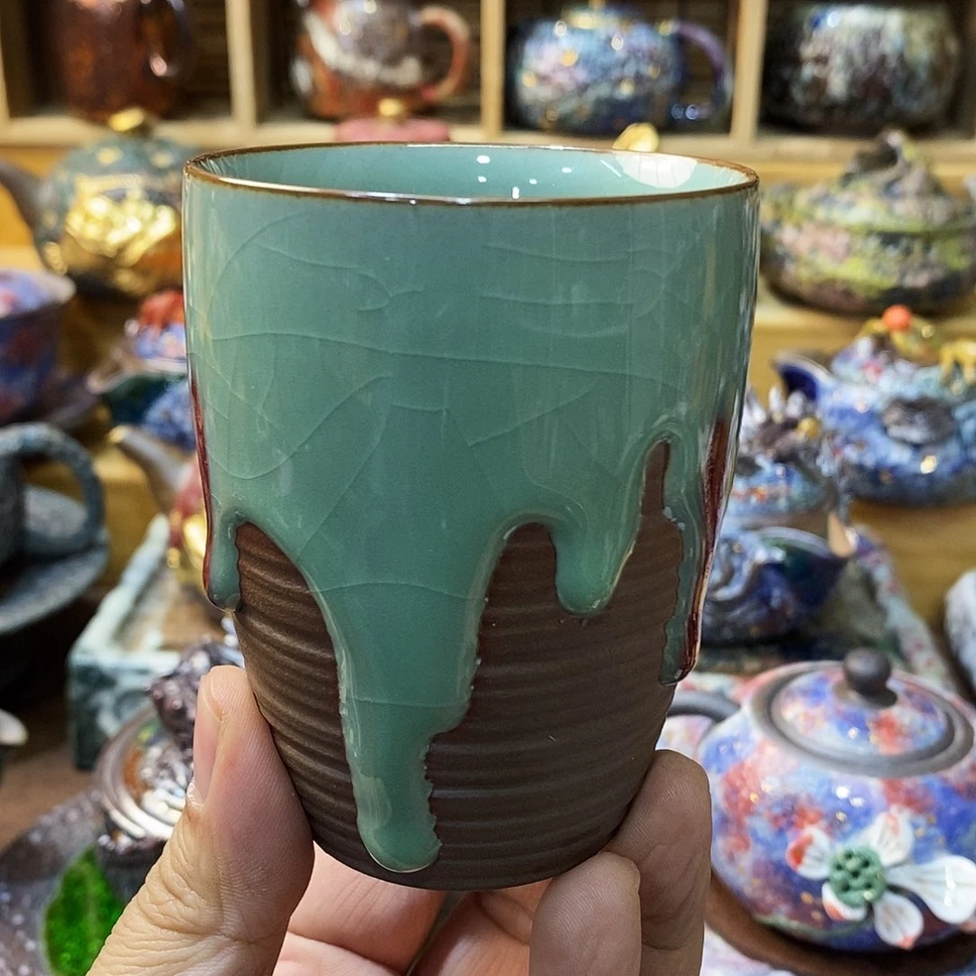 粗陶志野柴烧茶器