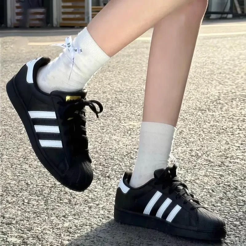 【cufk官网正品】贝壳头金标板鞋三条杠情侣百搭小白鞋男女款休闲