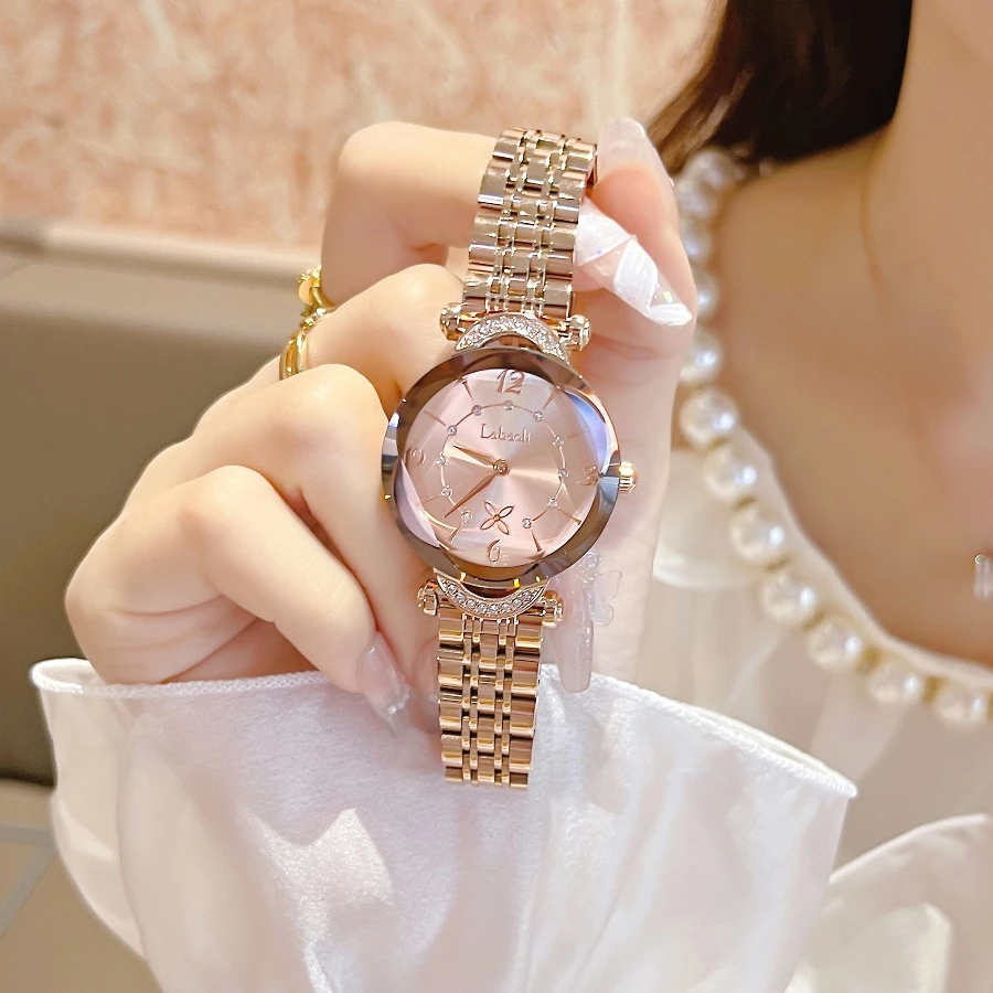 【涵涵】新款优雅花瓣型百搭气质防水女士石英表 815