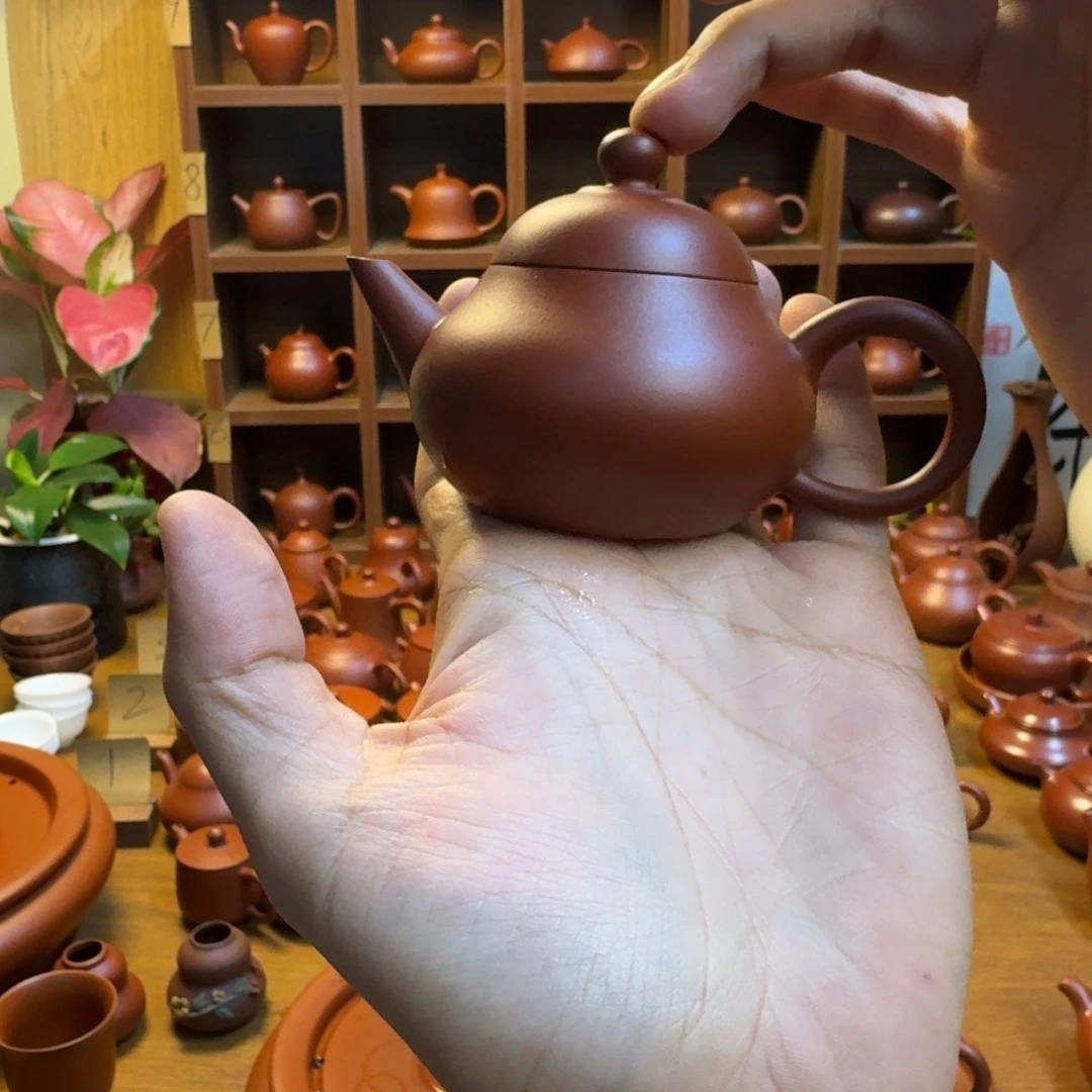 紫砂茶壶潮州朱泥壶梨壶80cc