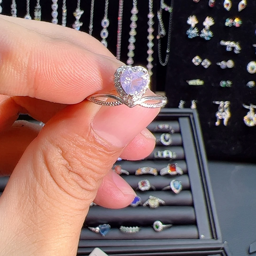 紫晶珠宝半成品银S925镶嵌