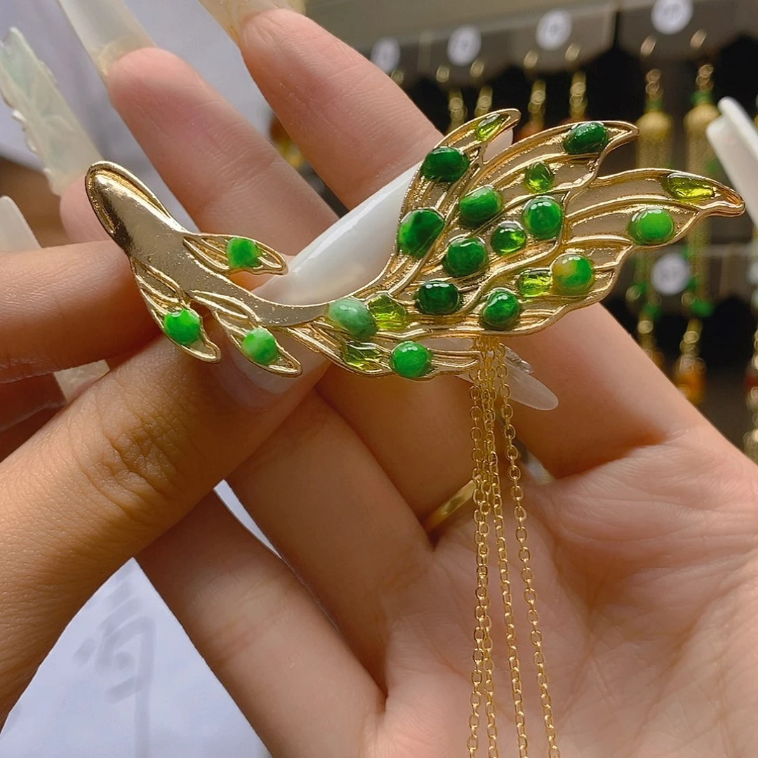 翡翠合金耳饰翡翠