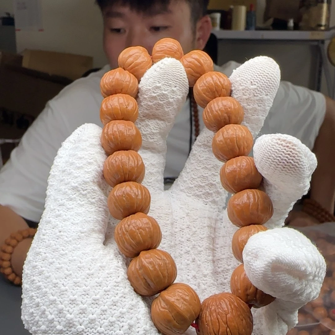 猴头核桃手串d5-  18颗南瓜王手持16