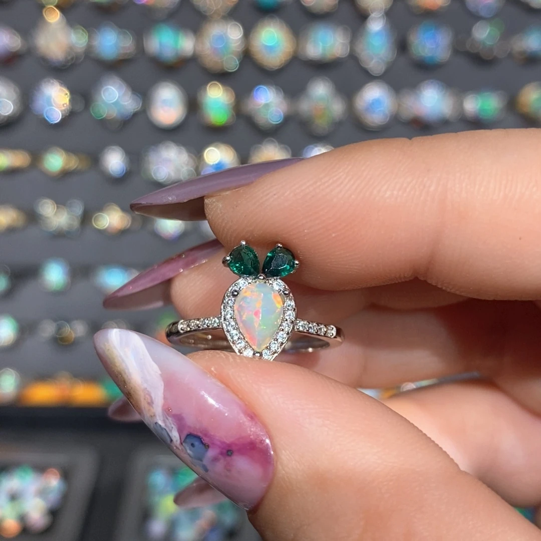 欧泊银S925镶嵌戒指