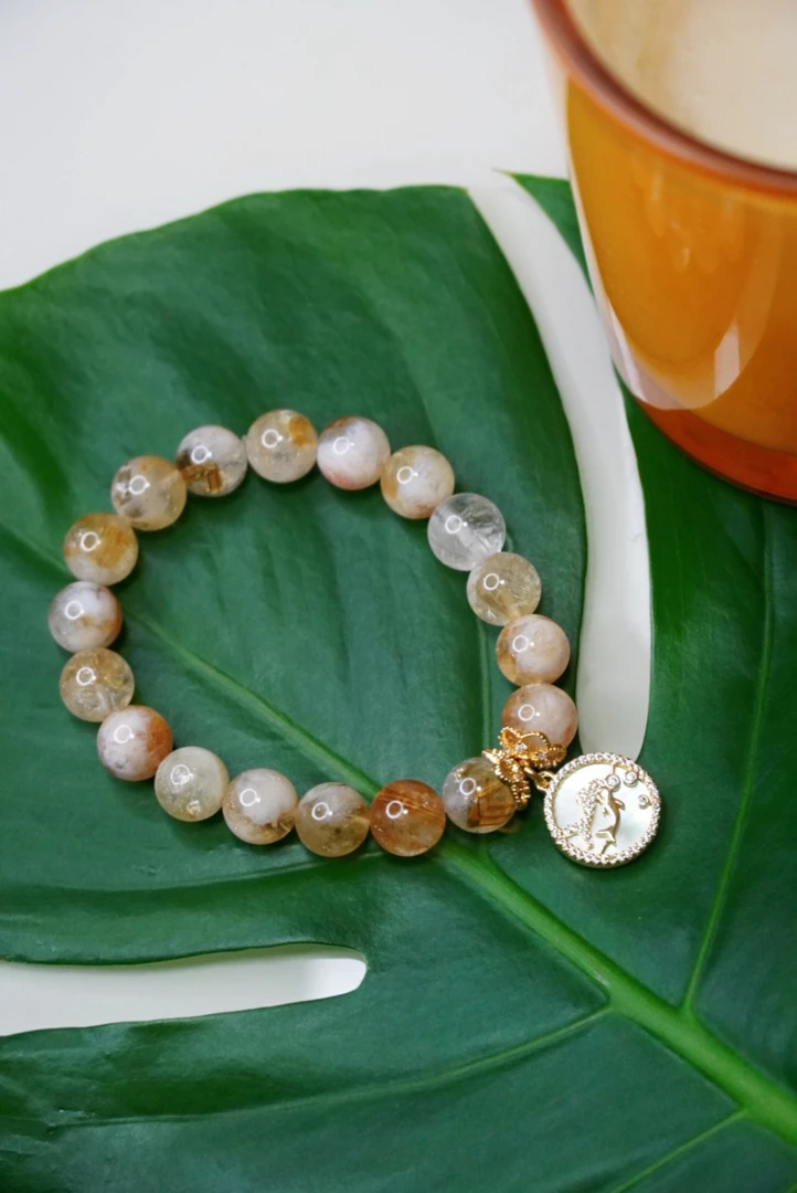 合金手链 上升双鱼【招米进财】黄塔晶|乌云卷金-财靈系列手串饰品