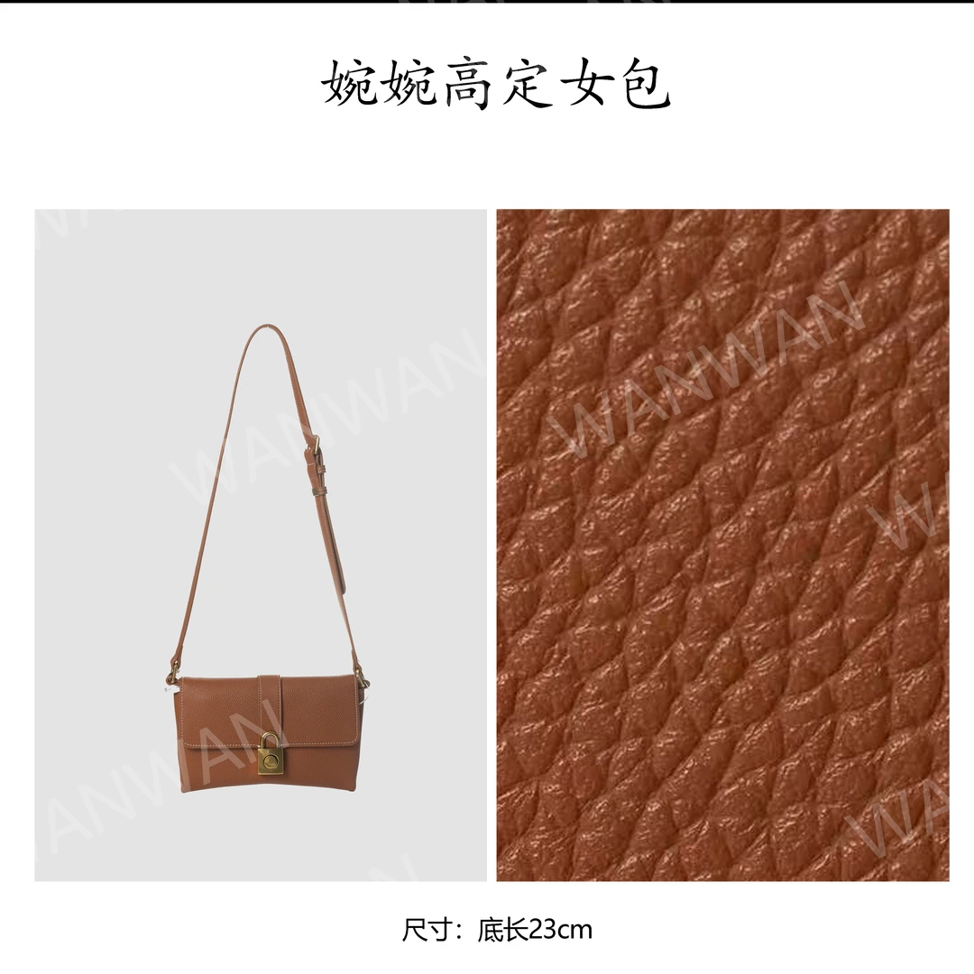 轻奢夹层拉链袋拉链暗袋单肩包时尚小众肩包腋BV7296-棕色