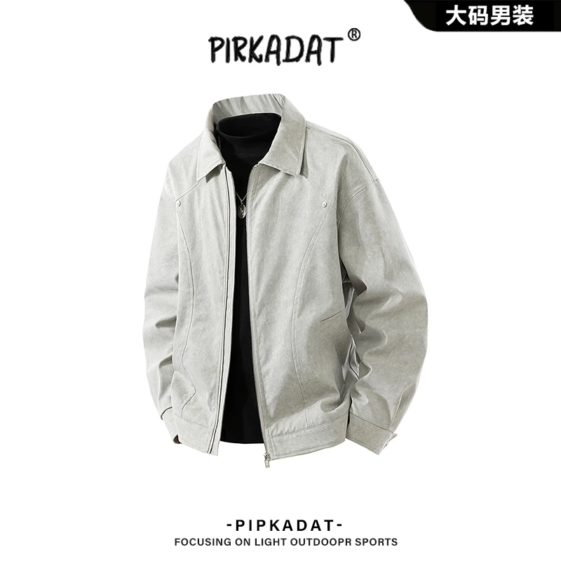 REXSHION2025新款秋季男翻领时尚潮流夹克显瘦美式休闲风外套