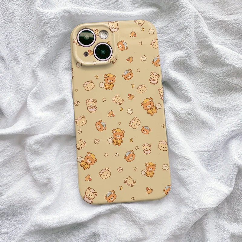 可爱卡通小熊iphone17手机壳16苹果15小米14华为13适用oppovivo女