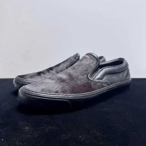 95新 GUCCI/古驰 42.5码/uk8.5 一脚蹬 黑色