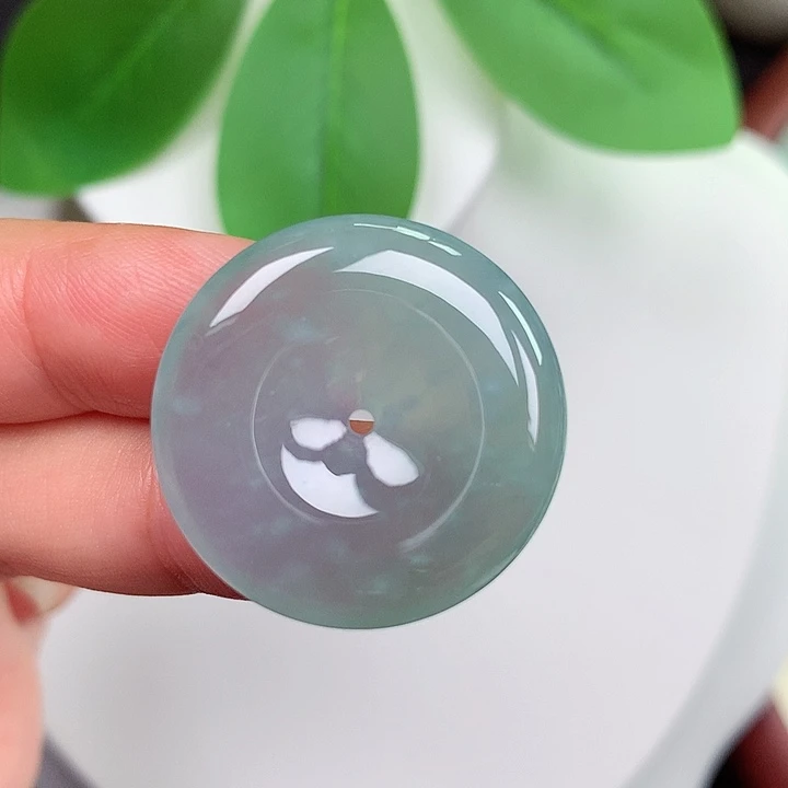 颈饰未镶嵌翡翠平安扣 25.7x4.8mm