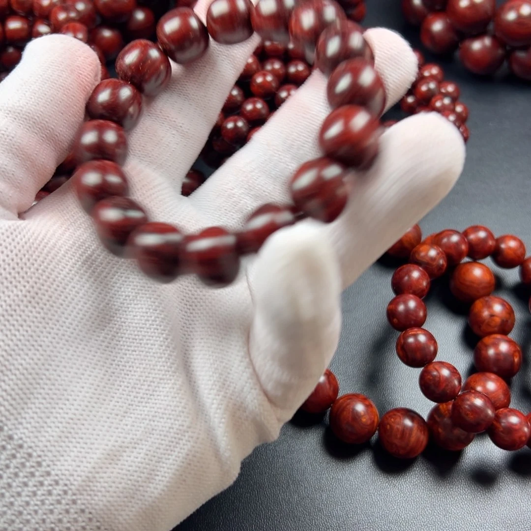 小叶紫檀手串/手链原生态黑皮钢印数控精工1314泥料