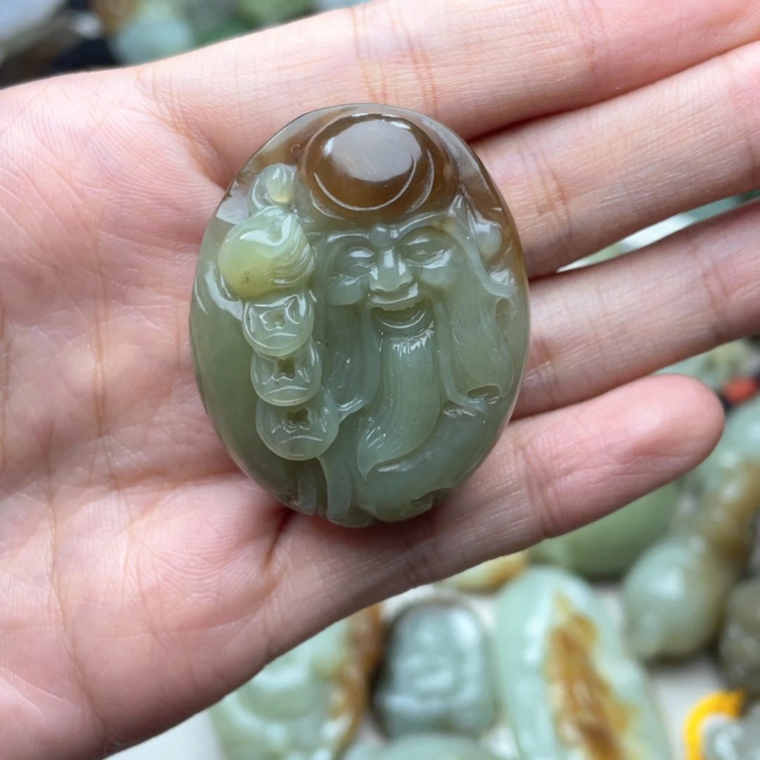 和田玉未镶嵌挂件