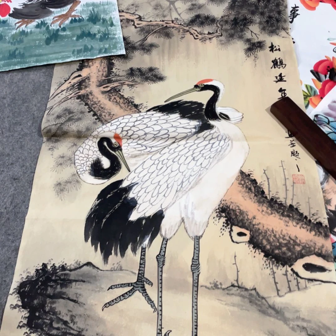 国画国画作品画心一张