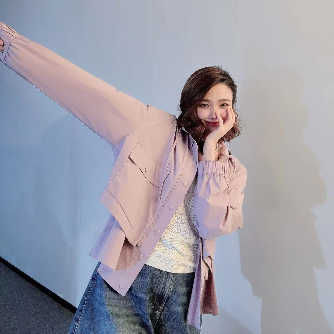 GIRDEAR/哥弟夏季新款工装风连帽时尚显瘦防晒休闲风外套1400752