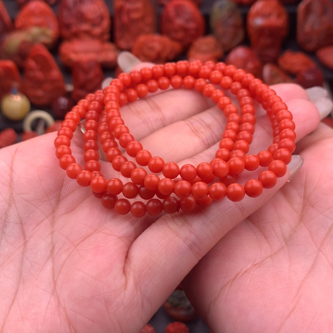 南红玛瑙南红保山高品佛珠4.6mm未镶嵌