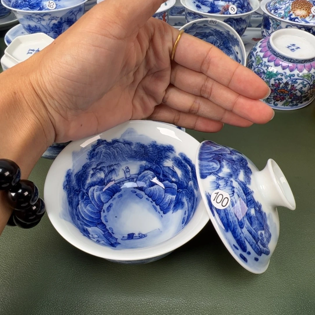 景德镇纯手工纯手绘茶具木木100