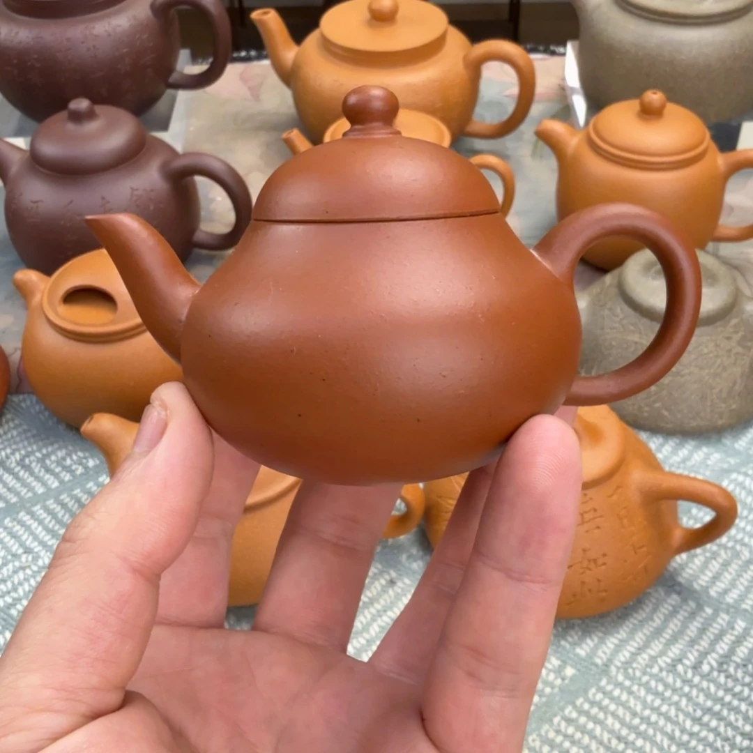 茶壶紫砂瑕疵 梨 小红泥 100cc