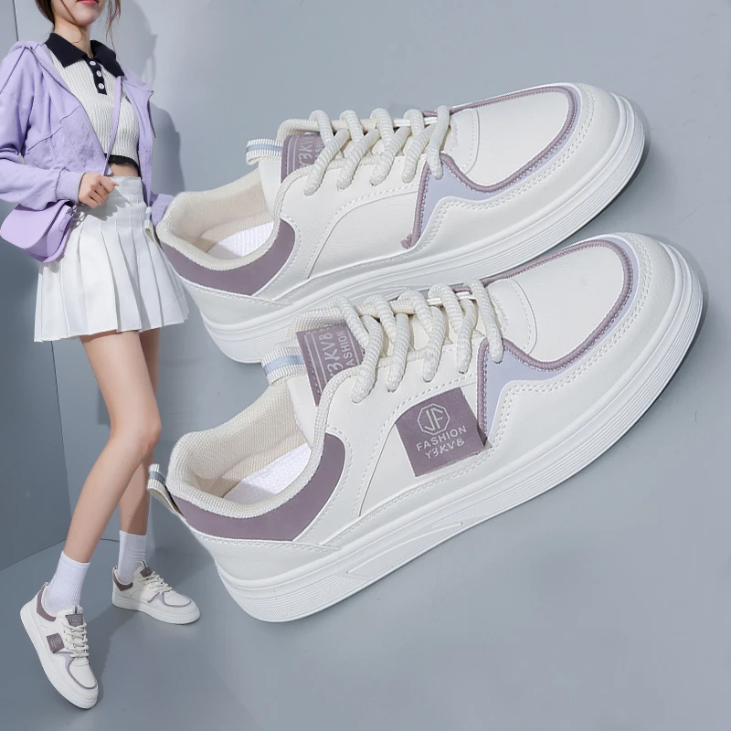 小白鞋女2025秋季新款爆款百搭透气网面运动平底软底春秋板鞋