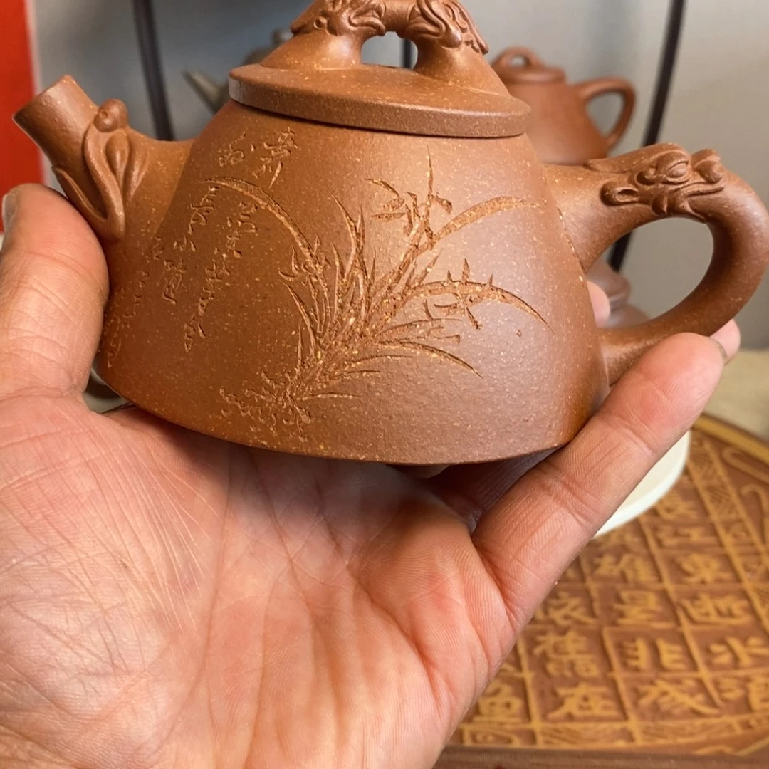 茶壶本山绿泥小*宜兴紫砂壶名家作品