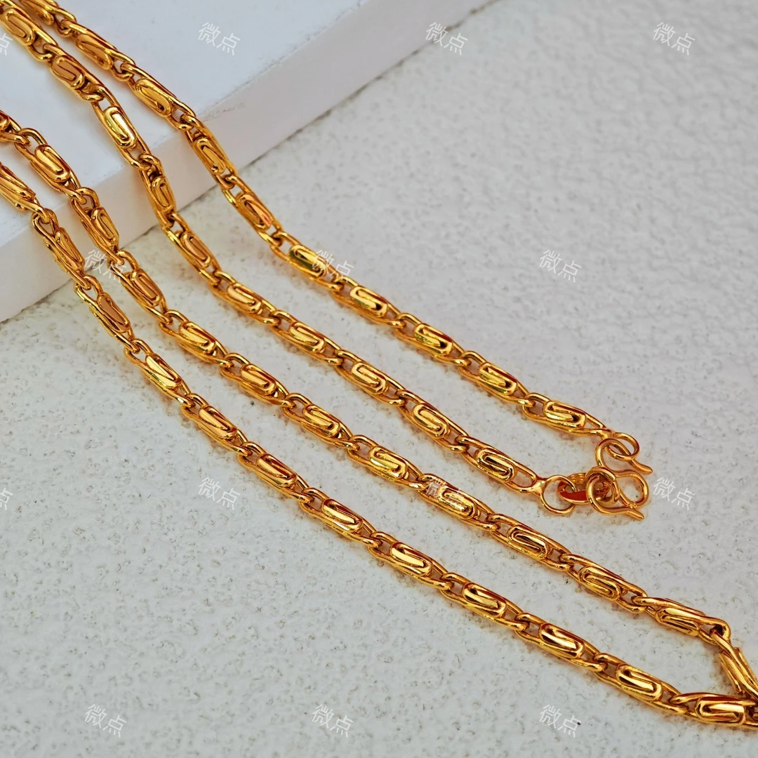 钛钢项链 WD环环相扣流金时尚项链1--M扣