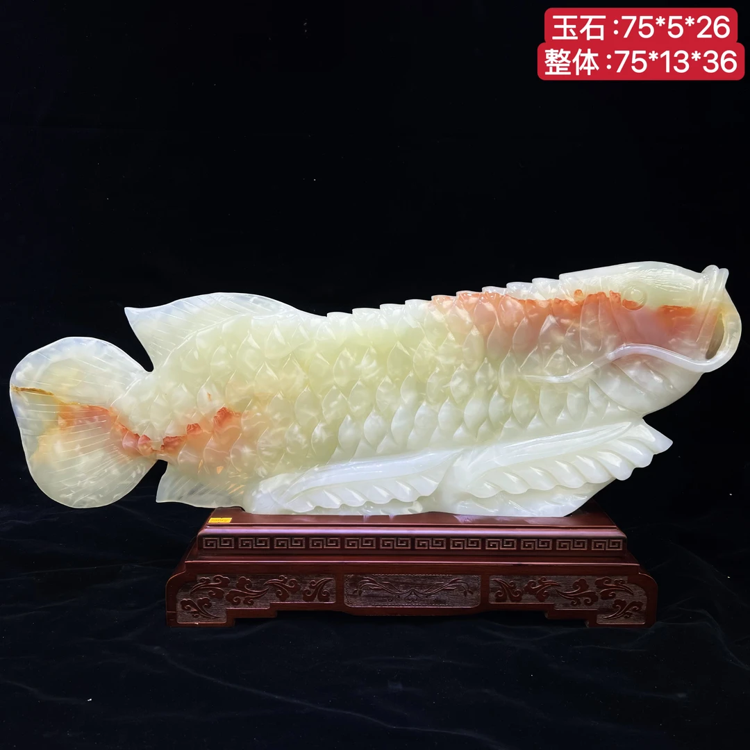 金龙鱼摆件年年有余家居摆件办公室玄关酒柜博古架入户摆设