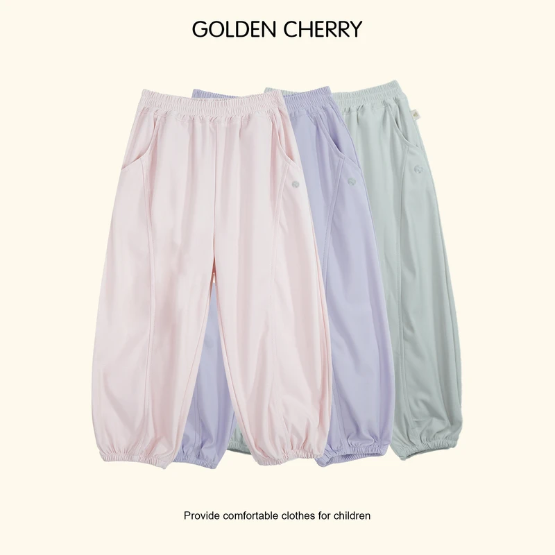 y【金樱桃Golden cherry小童珠地高洋气海鸥小标百搭防蚊裤JYT2155