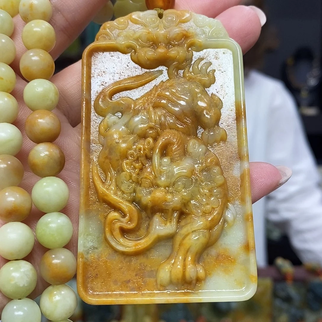 未镶嵌岫玉挂件吊坠项链