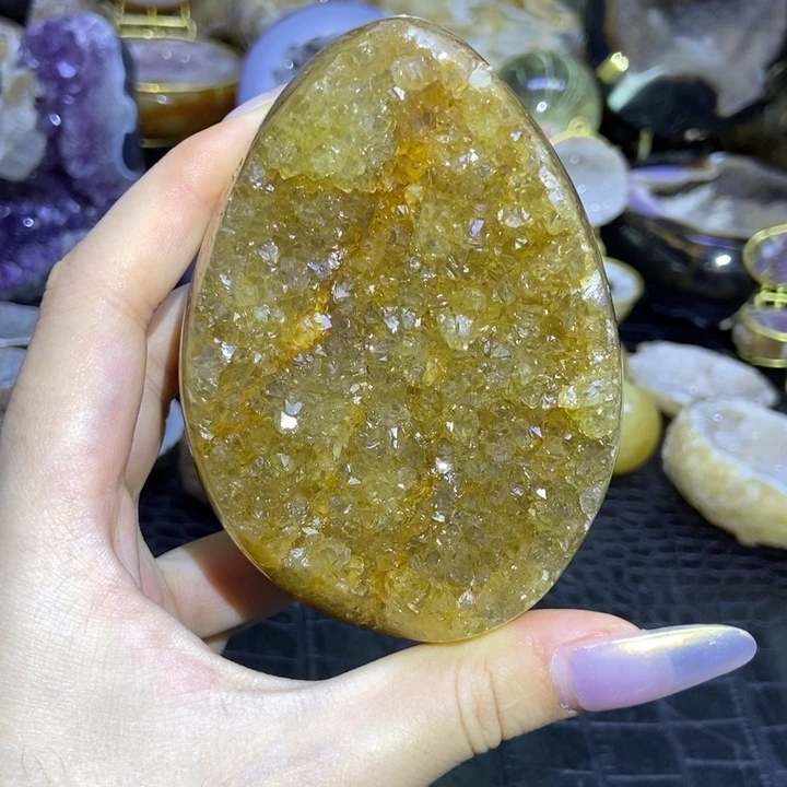 水晶未镶嵌珠宝半成品恐龙蛋