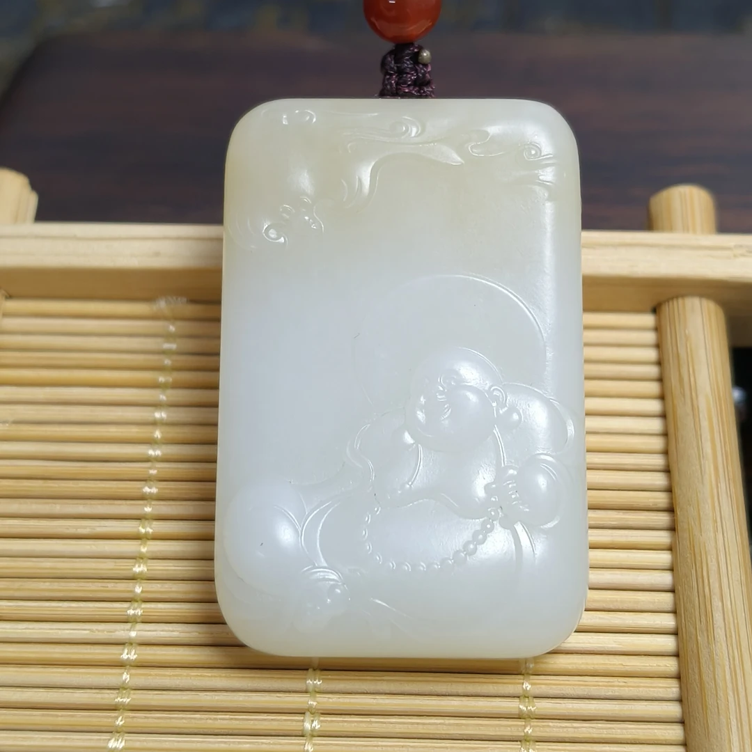 精品和田玉糖白玉挂件