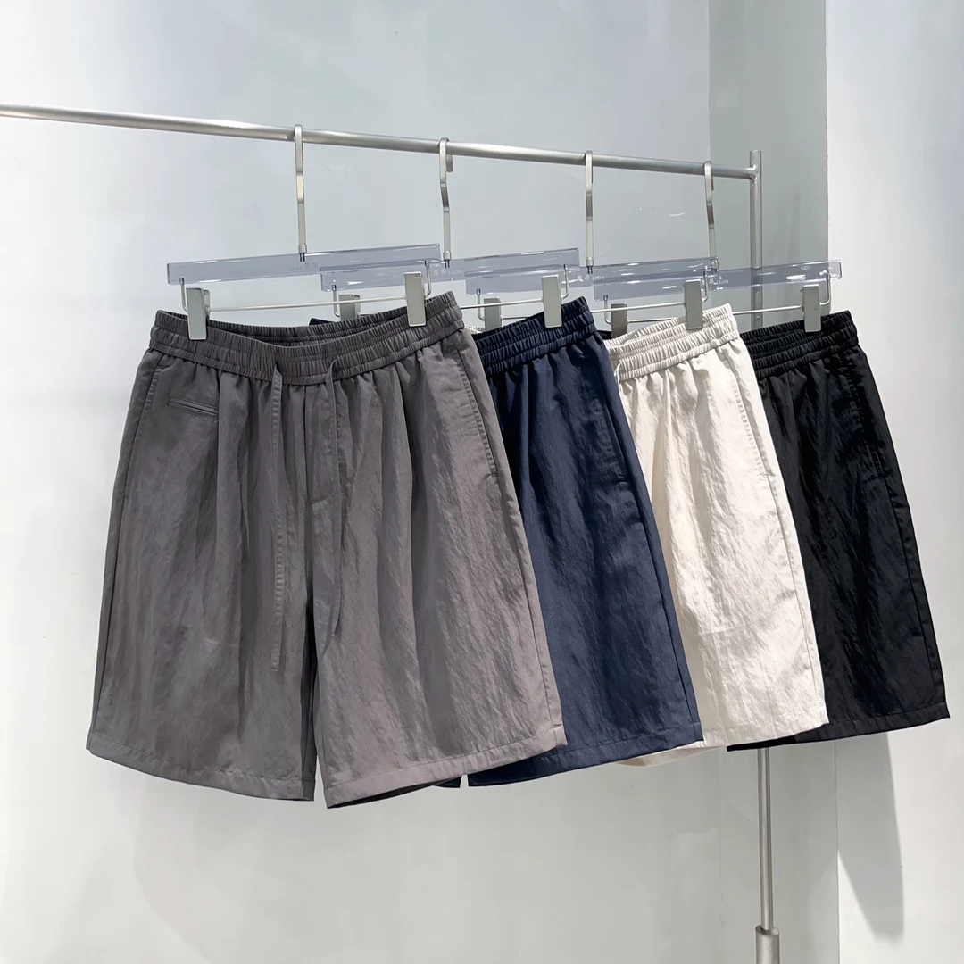 【赢家】夏季老钱风莱赛尔简约凉感透气轻薄宽松百搭休闲短裤