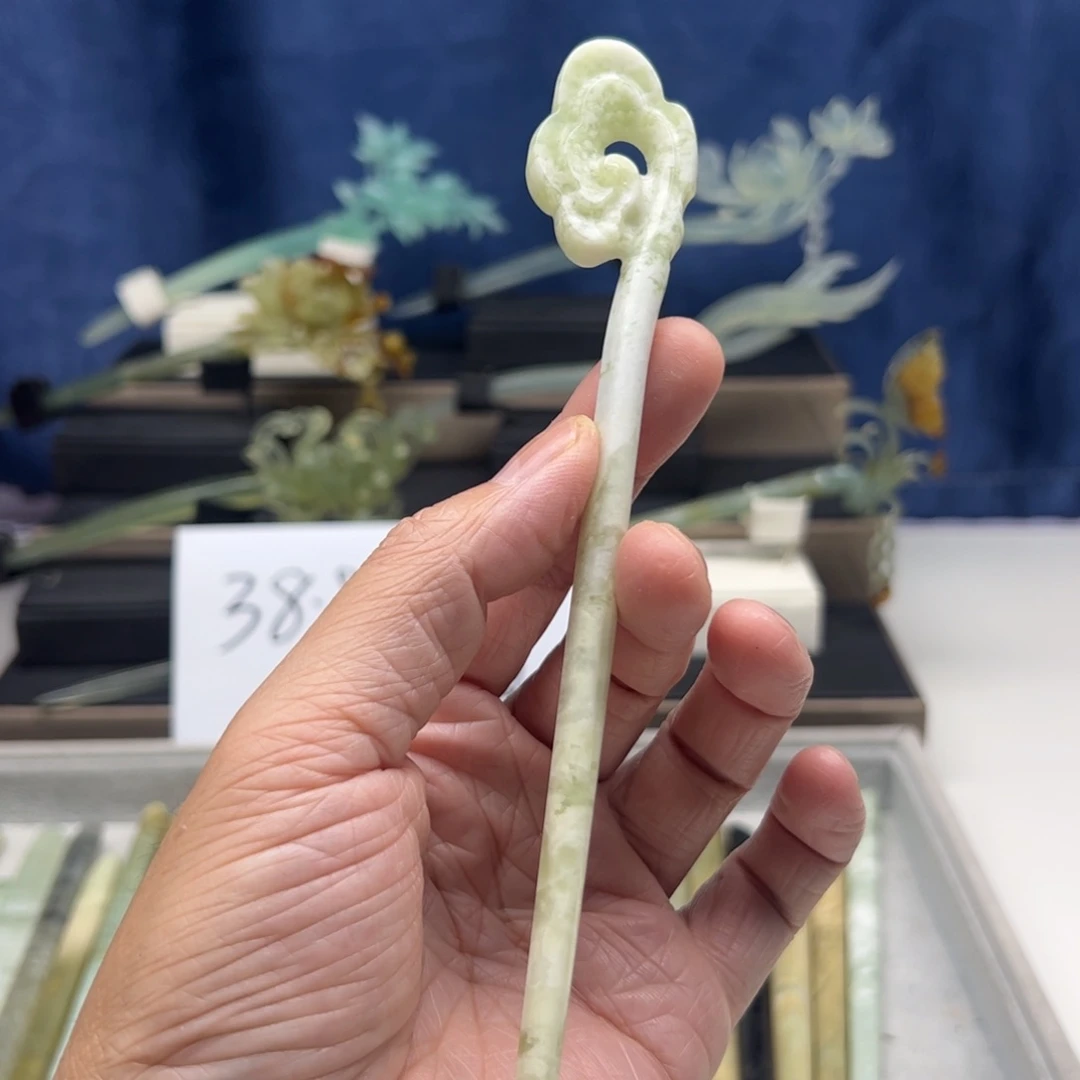 蛇纹石玉未镶嵌福利发簪