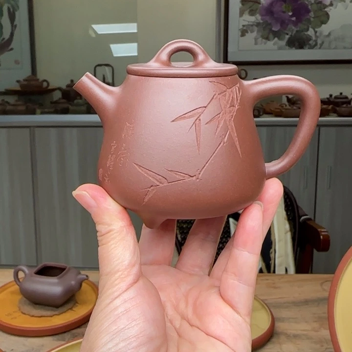 紫砂茶壶老料底槽清全手工工