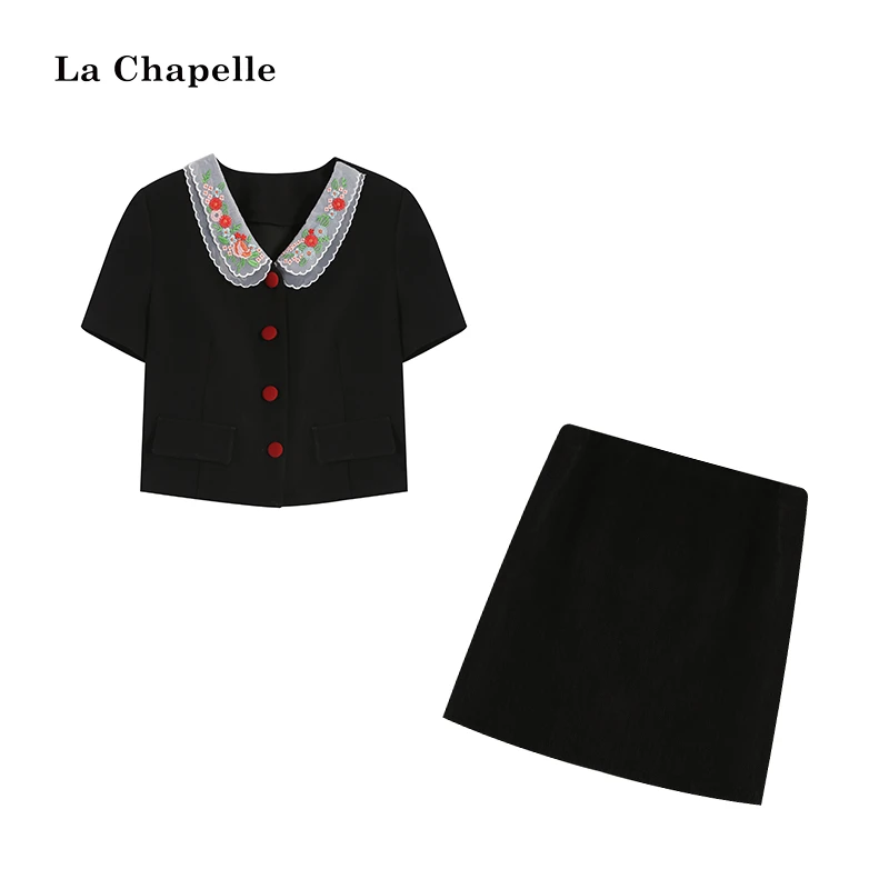 【樱桃小丸子】小众刺绣翻领外套+长短裙LA5ZL104760