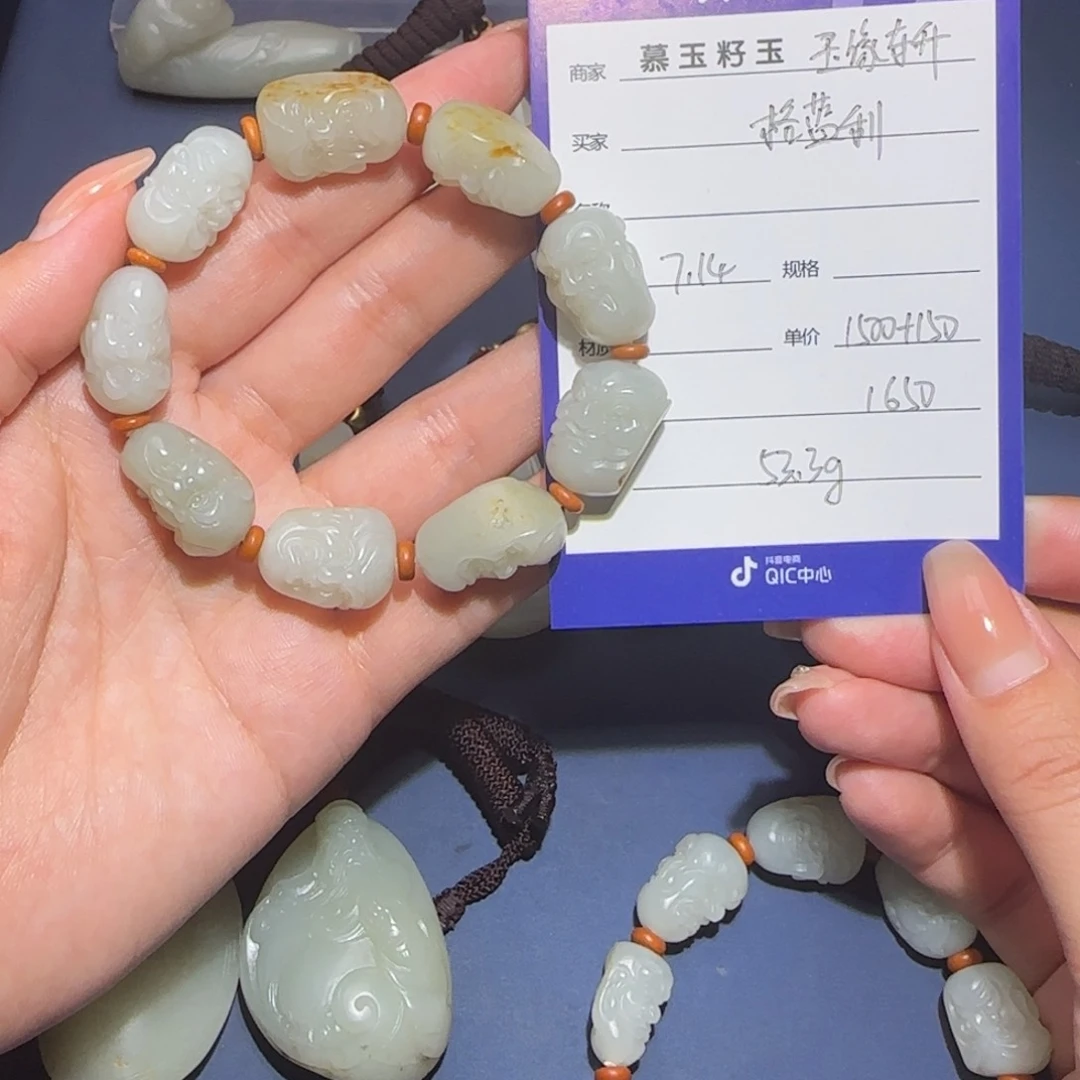 和田玉未镶嵌颈饰格*利