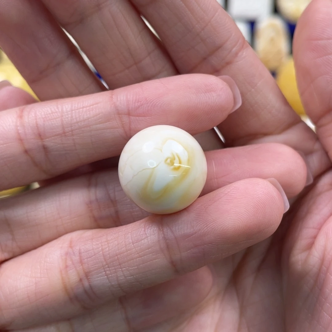 未镶嵌蜜蜡裸石琥珀蜜蜡珠子卡18mm