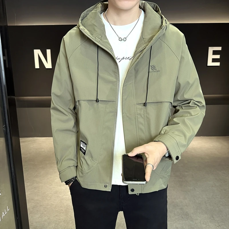 TUCANO/啄木鳥秋季新款连帽工装外套男士户外休闲潮流冲锋衣夹克
