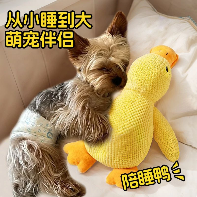 狗狗解闷耐咬毛绒玩具大小狗自嗨发声磨牙球宠物用品耐撕咬鸭子