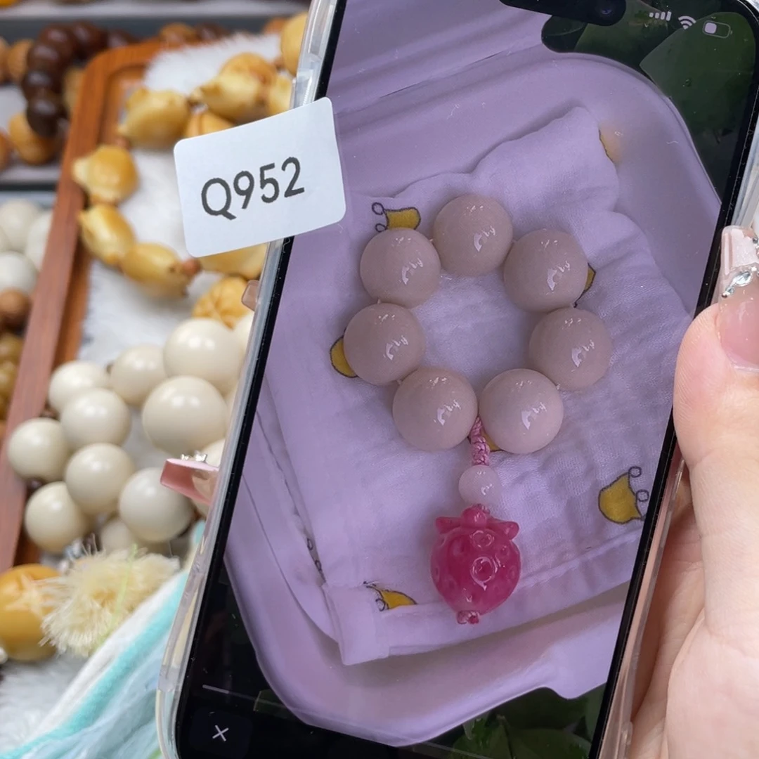 天***妹菩提根/象牙果手串瑕WQ952圆珠手捻20mm一串