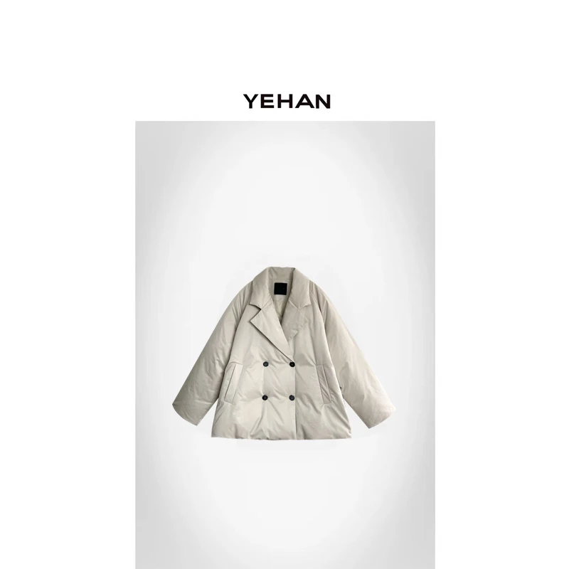 YEHAN 西装大鹅羽绒服 NEW设计师新款时尚百搭外套