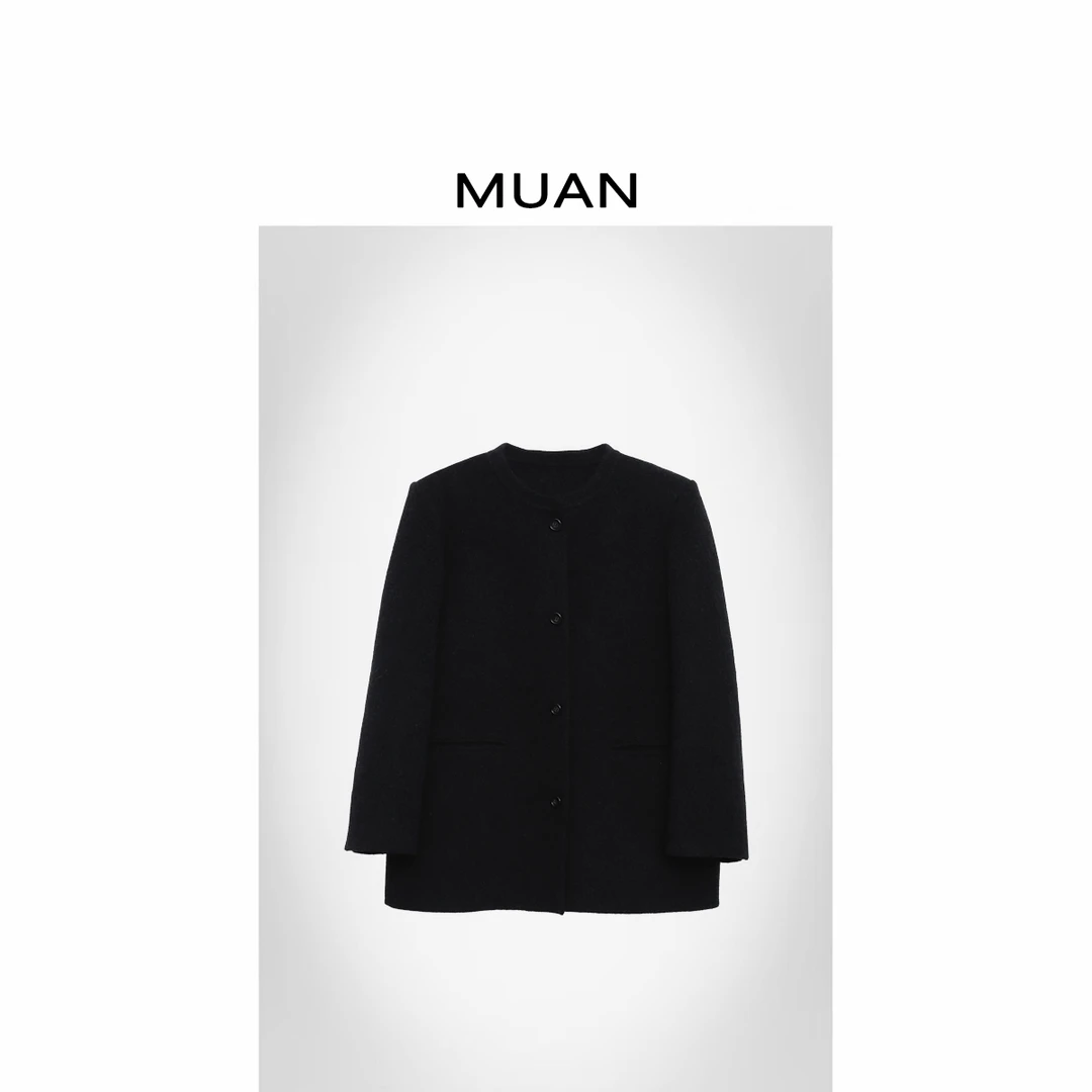 木岸MUAN：《胡歌大衣》定制680克老钱大衣外套上衣女D-LF-3127