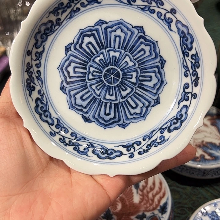 微瑕景土造物仿明果碟小壶承