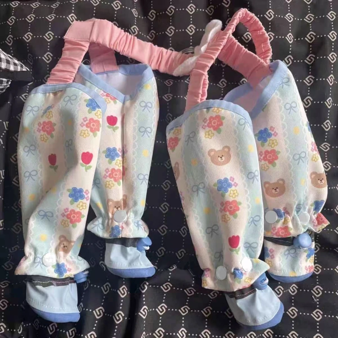 狗狗外出防脏防尿背带裤套中型小型犬泰迪连体裤脚套宠物连体鞋套