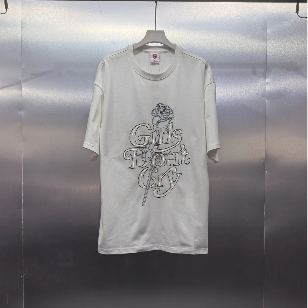 V03-62614-GIR夏季正面字母印花时尚圆领半袖