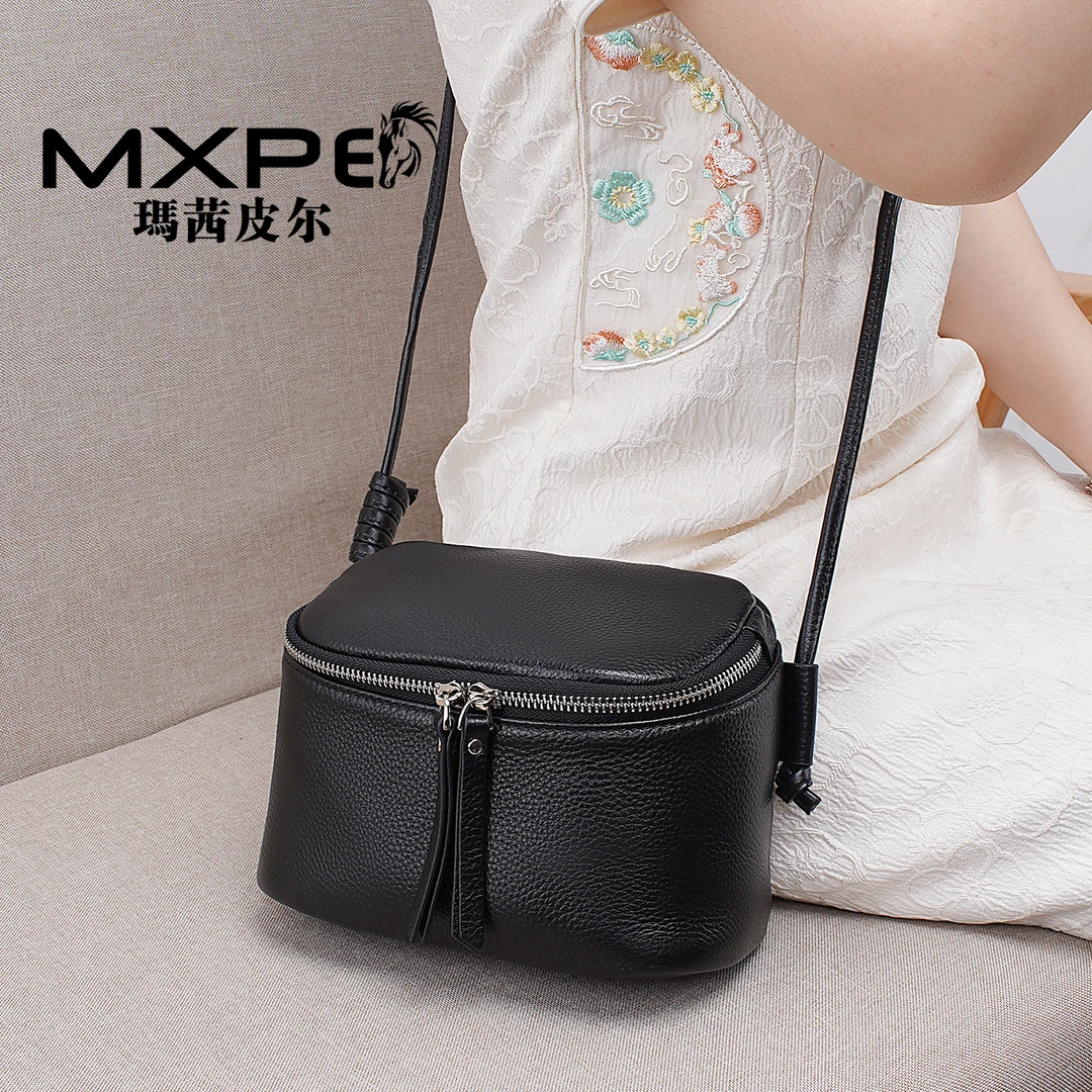 女士斜挎包真皮小方包潮时尚高级感盒子包软皮休闲单肩斜挎通勤包