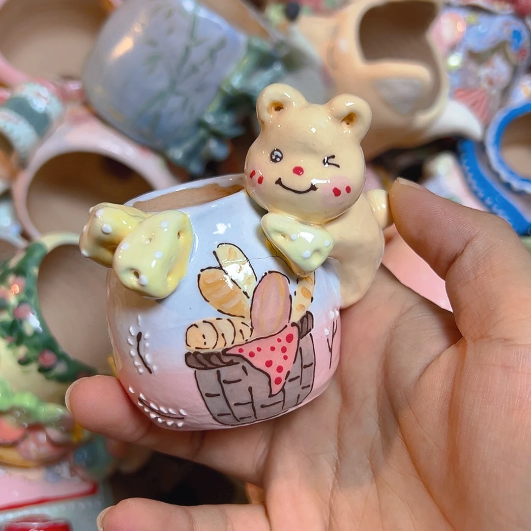 清仓老梧家的手工多肉花盆